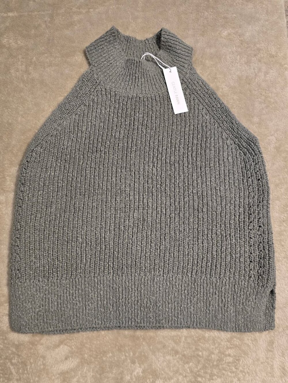 NWT GENTLE FAWN Knit tank top medium gunmetal green